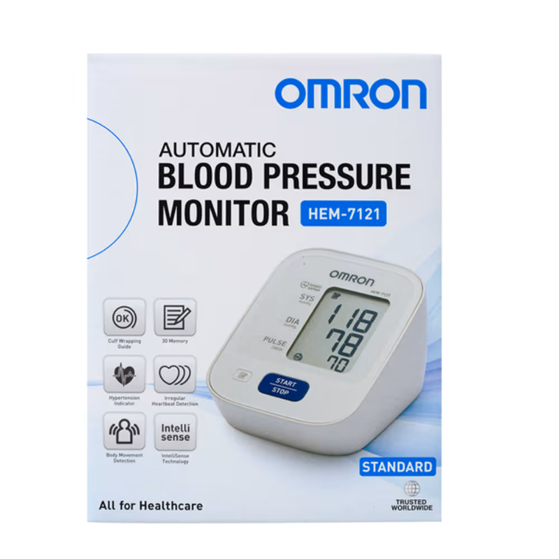 Omron HEM-7121 Digital Blood Pressure Monitor Price in Bangladesh | Automatic BP Machine with IntelliSense Technology