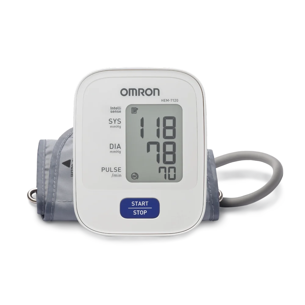 Omron HEM 7120 Automatic Blood Pressure Monitor with IntelliSense – Accurate Digital BP Machine for Home Use (22–32 cm Cuff)
